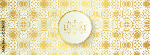 Luxury white ornament pattern design background