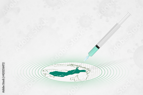 Finland vaccination concept, vaccine injection in map of Finland. Vaccine and vaccination against coronavirus, COVID-19.