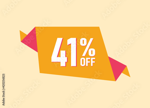 41% off offer banner, 41 percent Discount sale banner design Free Download 41% off offer banner, 41 percent Discount sale banner design - GFXLoad
