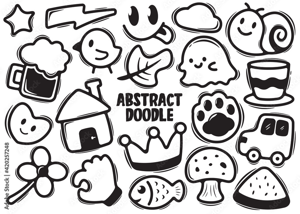 abstract hand drawn doodle element vector abstract hand drawn doodle element vector