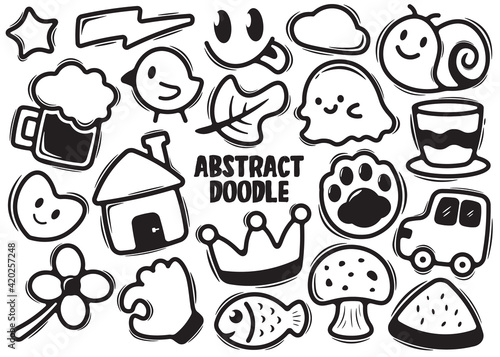 abstract hand drawn doodle element vector