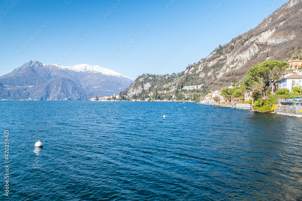 Landscape of the Lake of Como with Varenna
