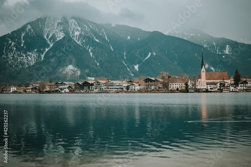 Lake Tegernsee countryside in Alps