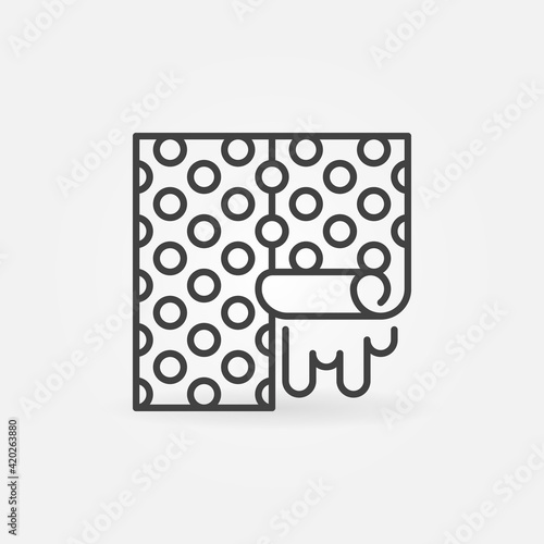 Cover with Wallpaper outline vector concept icon