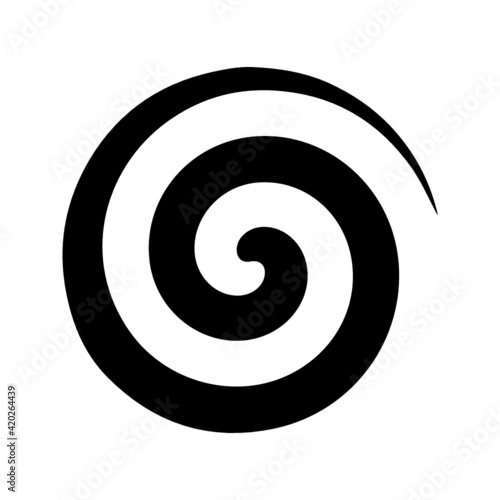 Set of spiral and swirls logo design elements, icons, symbols, and signs. photo