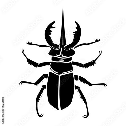 Tiny insect flat vector illustration. For a coloring book, textile fabric prints, phone case, greeting card. logo, calendar	
