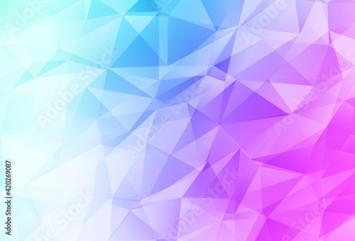 Light Pink  Blue vector triangle mosaic background.