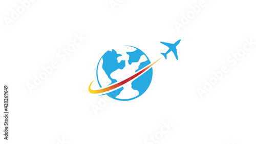 Travel Airplane world Creative Air Vector