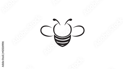 Creative Bee Abstract Logo Vector