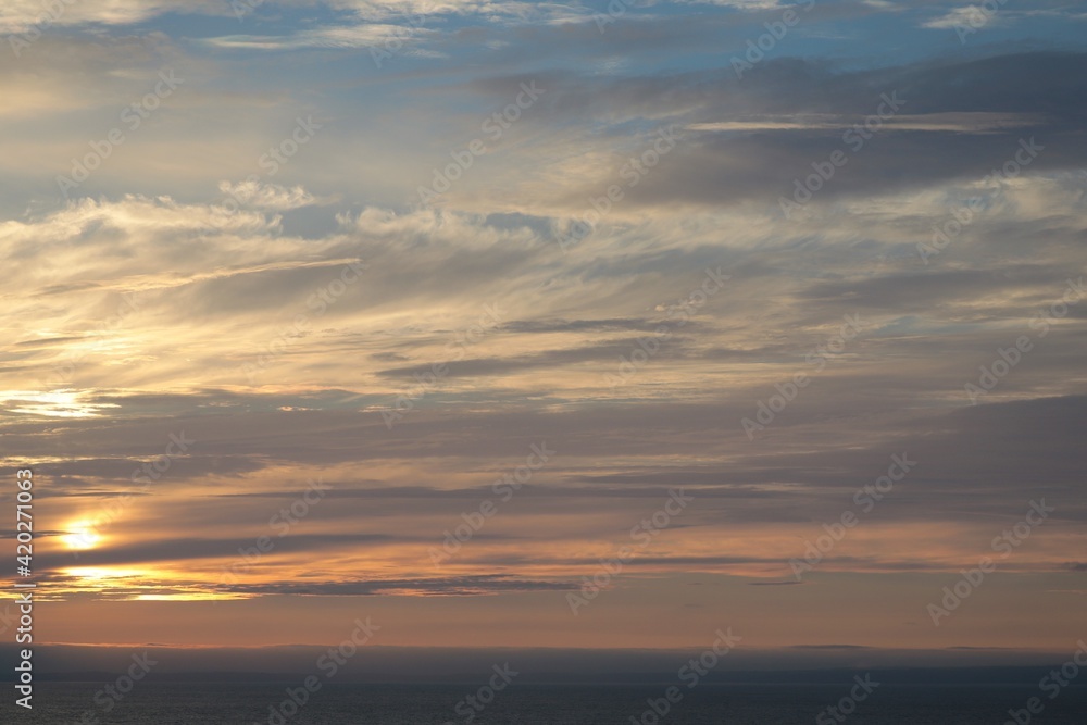 Rosshili Sunset Sky, Gower Peninsula, South Wales, UK