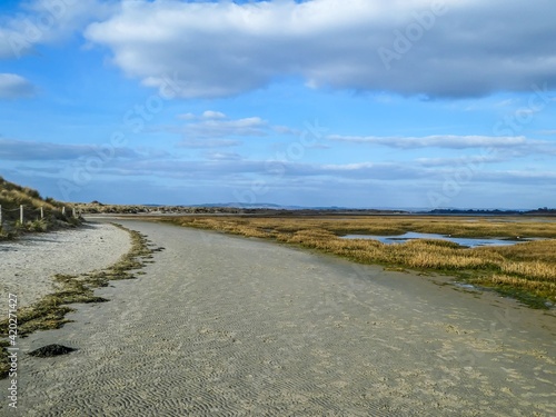 beautiful deserted beach at West Wittering England