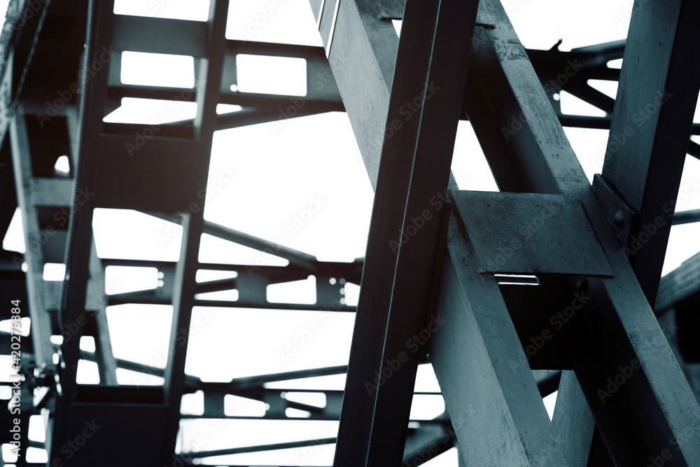 Abstract blue metal architecture background Abstract blue metal architecture background
