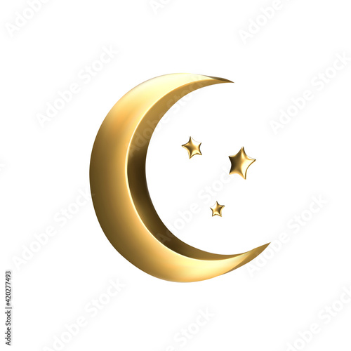 Tablou canvas Vector Ramadan golden symbol