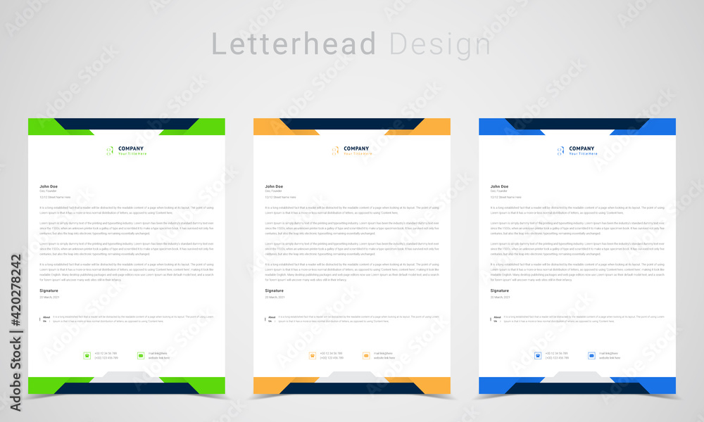 letterhead Design, A4 paper, and clipboard vector