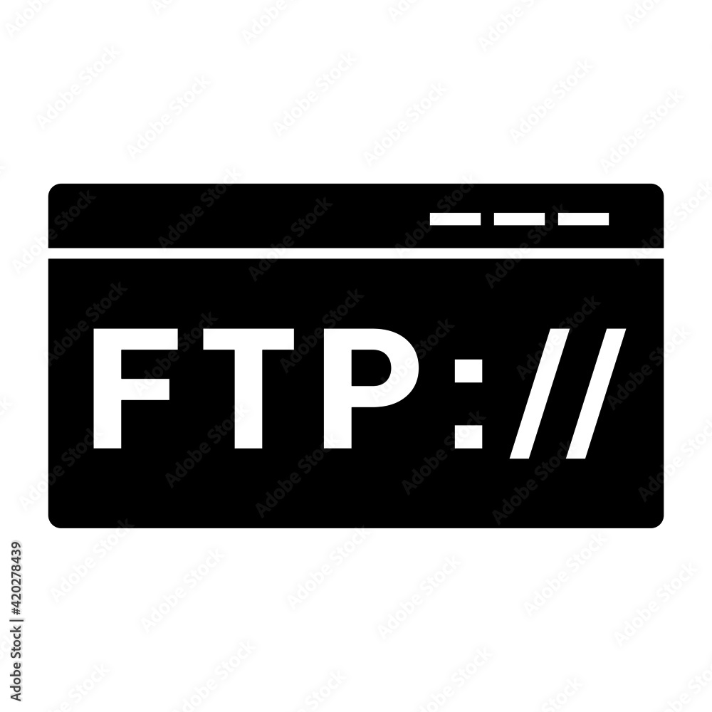 FTP Code Icon Isolated on White Background Flat Style. FTP Code Symbol for your Web Site Design, Logo, App, UI. Vector Illustration FTP Code Icon Isolated on White Background Flat Style. FTP Code Symbol for your Web Site Design, Logo, App, UI. Vector Illustration
