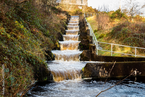 Earlstoun salmon ladder or fish pass  at Earlstoun Power Station