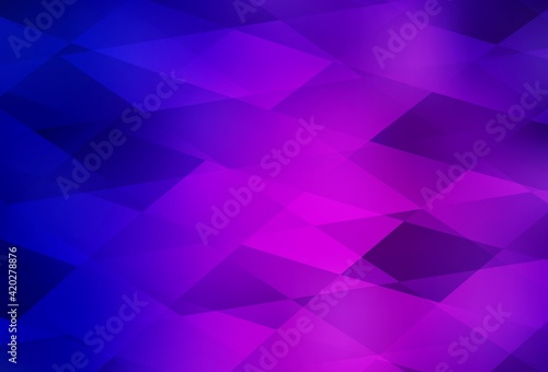 Dark Purple, Pink vector template with rhombus.