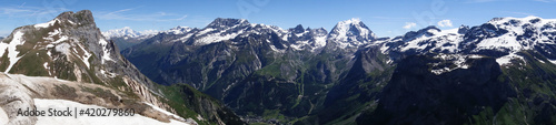Panoramic scenery in Vanoise National Park (French Alps)