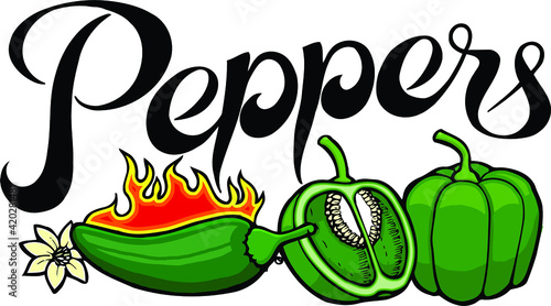 Green Peppers | Jalapeños | Vegetables | Garden Labels