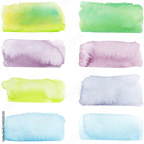 Abstract watercolor texture, isolated on white background. Watercolor brush strokes