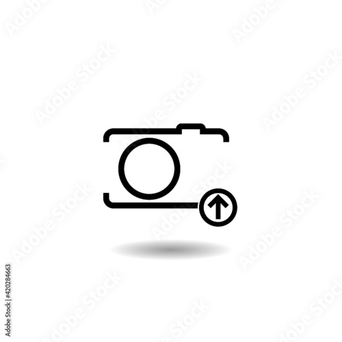 Photo Upload icon with shadow