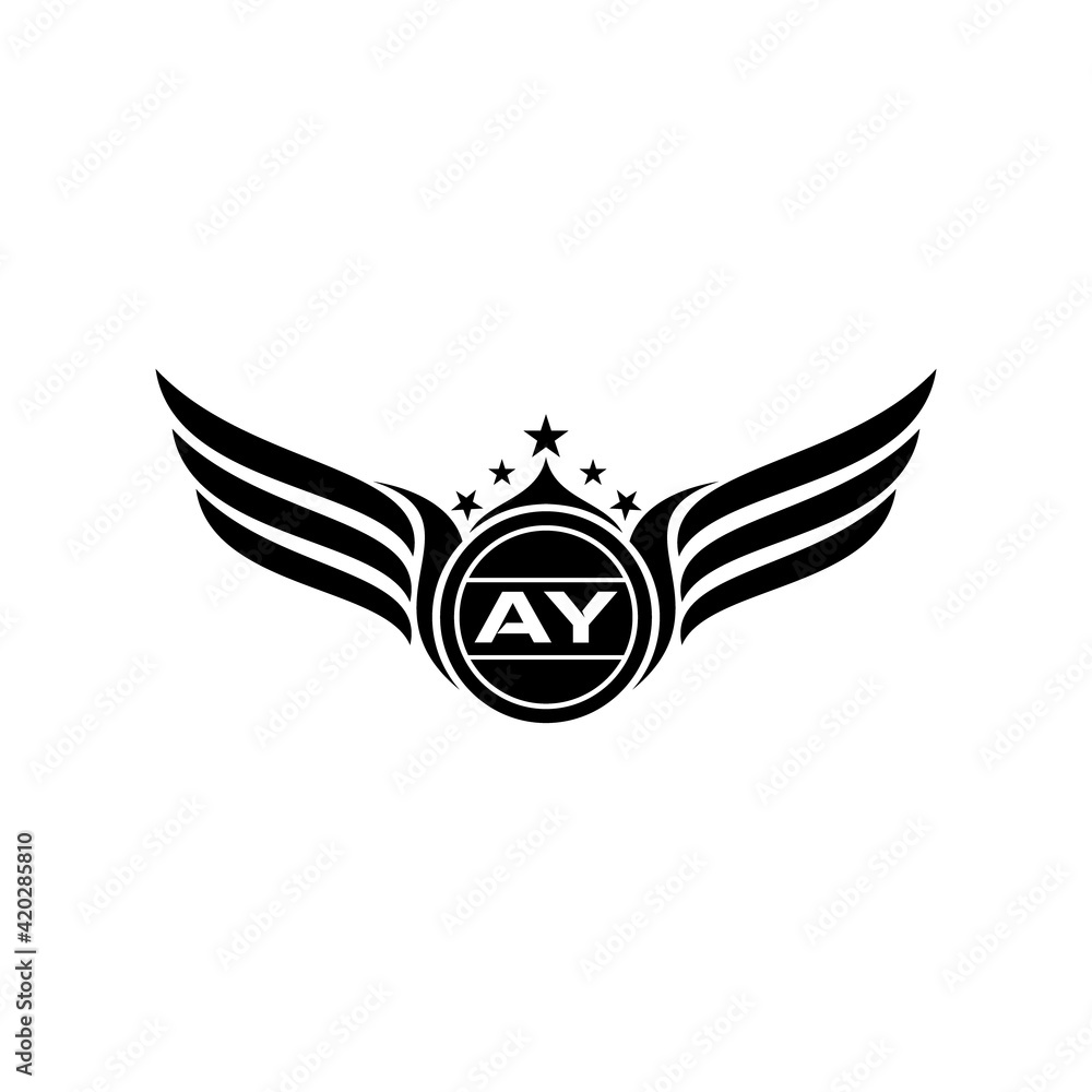 Obraz premium Letter Logo with Wing Icon