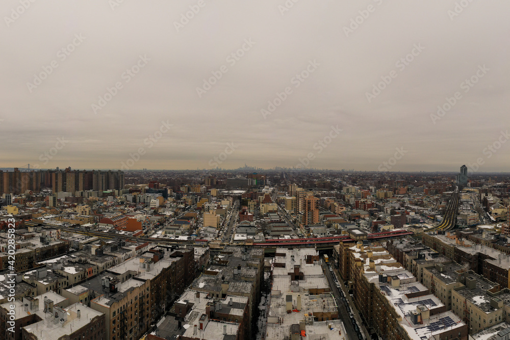 Fototapeta premium Snow Covered Brighton Beach