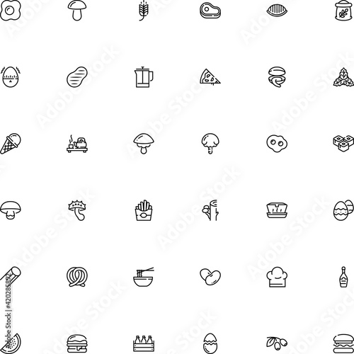 icon vector icon set such as: asia, vitamins, away, emblem, sliced, kidney, watermelon, pretzel, full, freshness, graphics, pork, polystyrene, piece, aliment, pattern, costume, effect, wear, bean