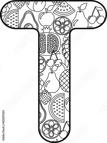 alphabet    letters   font   graphics   illustration   background  letter  a primer  Fruit   summer graphic illustration alphabet letter  
