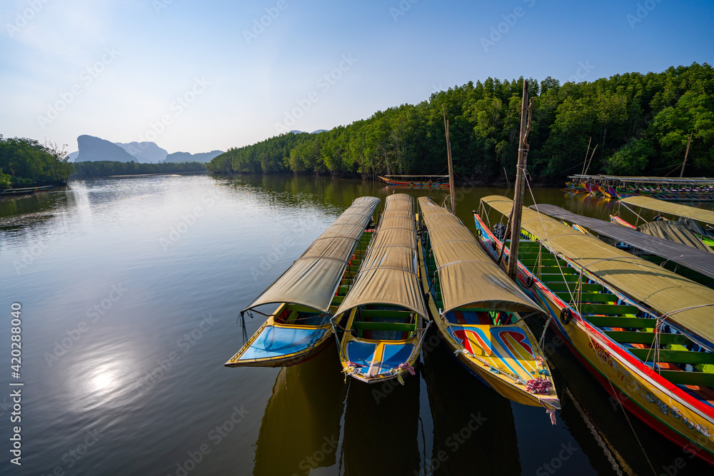 canoe on the lake