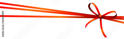 Free Download red colored ribbon bow - GFXLoad