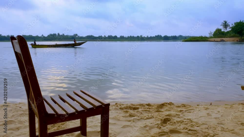 Fisherman boats in the river for catching fish during early morning. Fisherman boats in the river for catching fish during early morning.