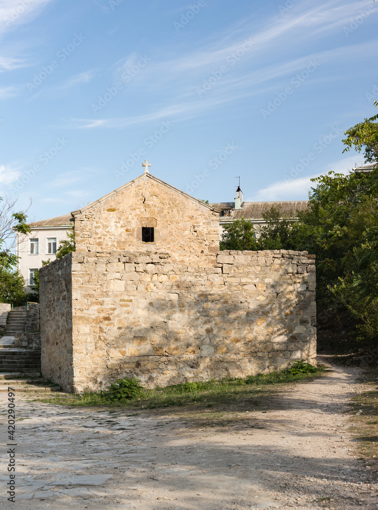 The Church of St. John the Evangelist, belonging to the buildings the Genoese fortress of Quarantine in Feodosia. The Armenian religious building was built in the XIV-XV centuries