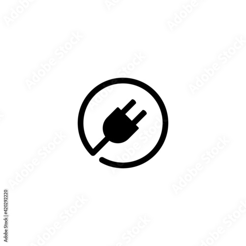 Electric Plug logo or icon design