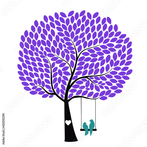 Love Birds Tree - Wedding - SVG