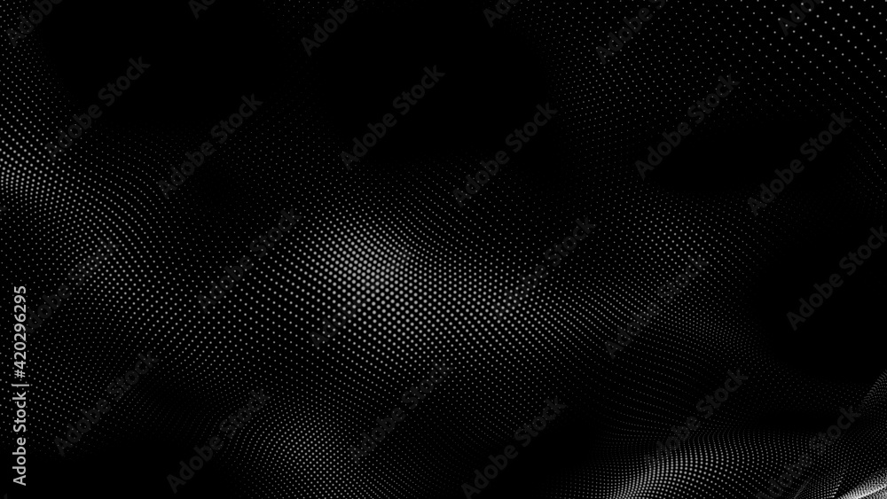 Dot white black wave technology texture background. Abstract big data digital concept. 3d rendering. Dot white black wave technology texture background. Abstract big data digital concept. 3d rendering.