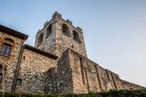 Desenzano Castle, the remains of a 10th-century defensive fortress. Desenzano, Verona, Italy