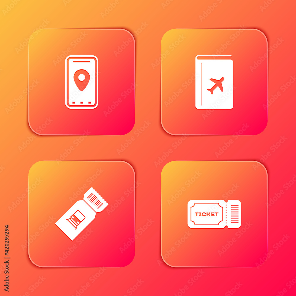Set Infographic of city map, Cover book travel guide, Train ticket and Ticket icon. Vector Set Infographic of city map, Cover book travel guide, Train ticket and Ticket icon. Vector