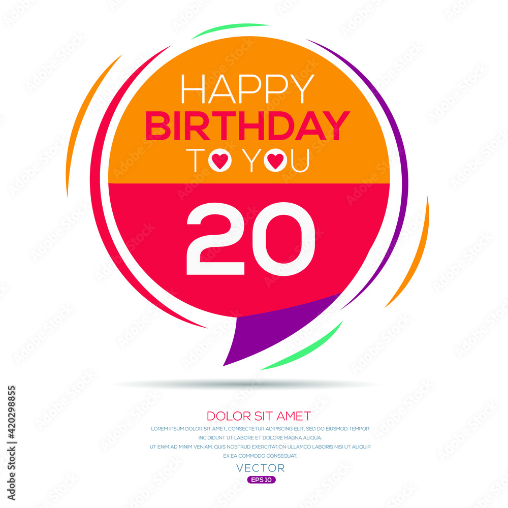 creative-happy-birthday-to-you-text-20-years-colorful-decorative