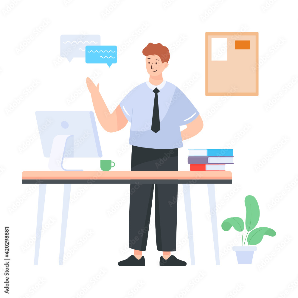 A businessman avatar in flat vector download
A businessman avatar in flat vector download