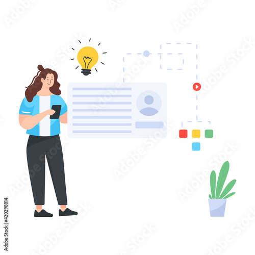 
A concept of personal development in flat illustration

