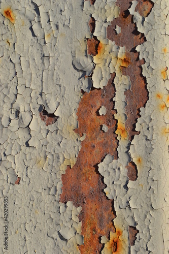 Old rusty painted metal texture background 