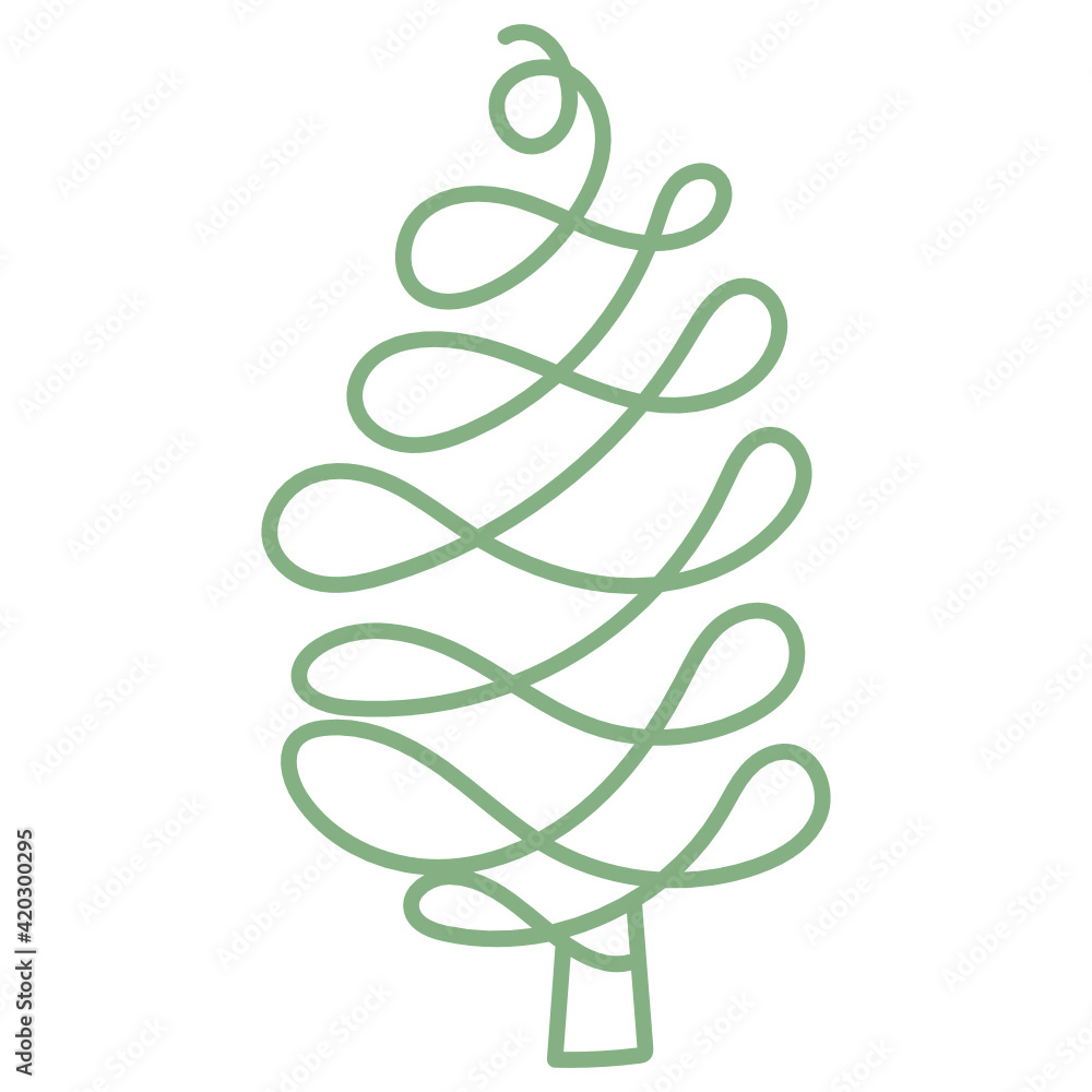 A colored outline design icon of fir tree
A colored outline design icon of fir tree