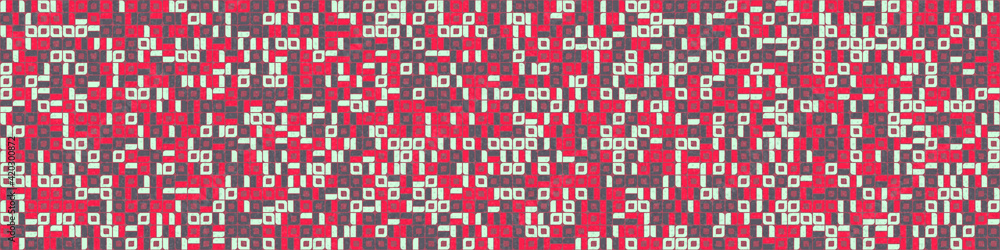 Fototapeta premium Abstract Geometric Pattern generative computational art illustration