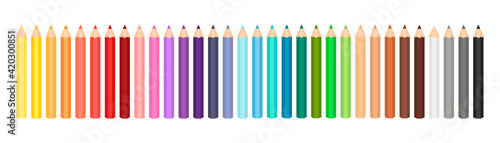 Colored pencil illustration set