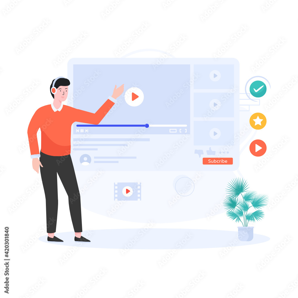 Modern style vector of video song
Modern style vector of video song