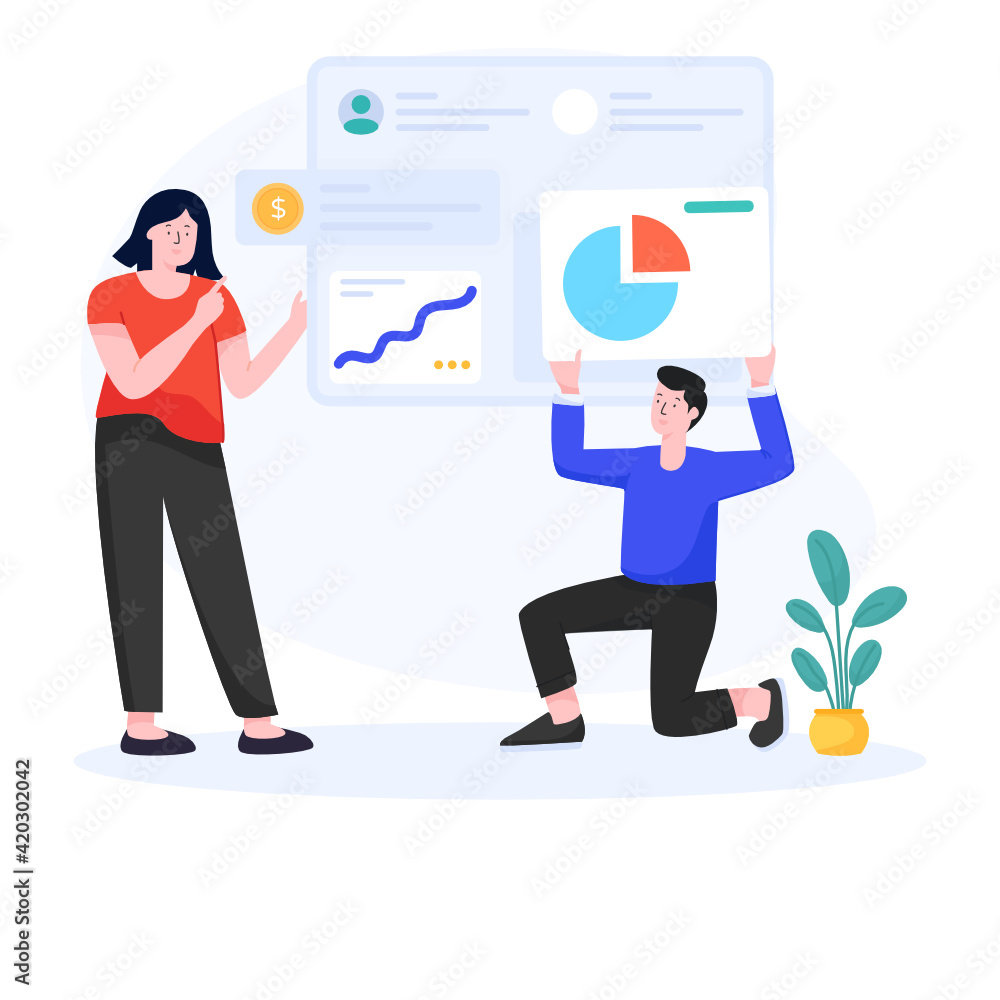 Data analytics in character illustration, editable vector
Data analytics in character illustration, editable vector