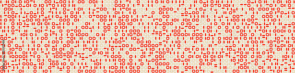 Fototapeta premium Abstract Geometric Pattern generative computational art illustration