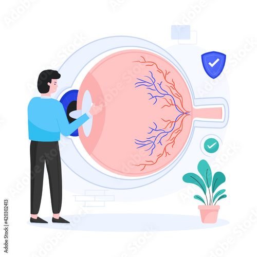 
Eye specialist illustration design trendy vector 

