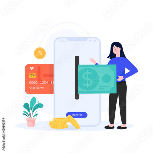
A perfect design vector of money transfer 

